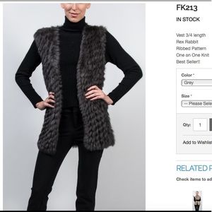 REAL fur vest (grey)